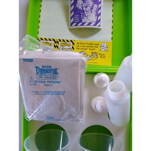 Doctor Dreadful LunchLab Lunch Box Mad Scientist Potions Cap'n Crunch Tyco Promo - Picture 5 of 11